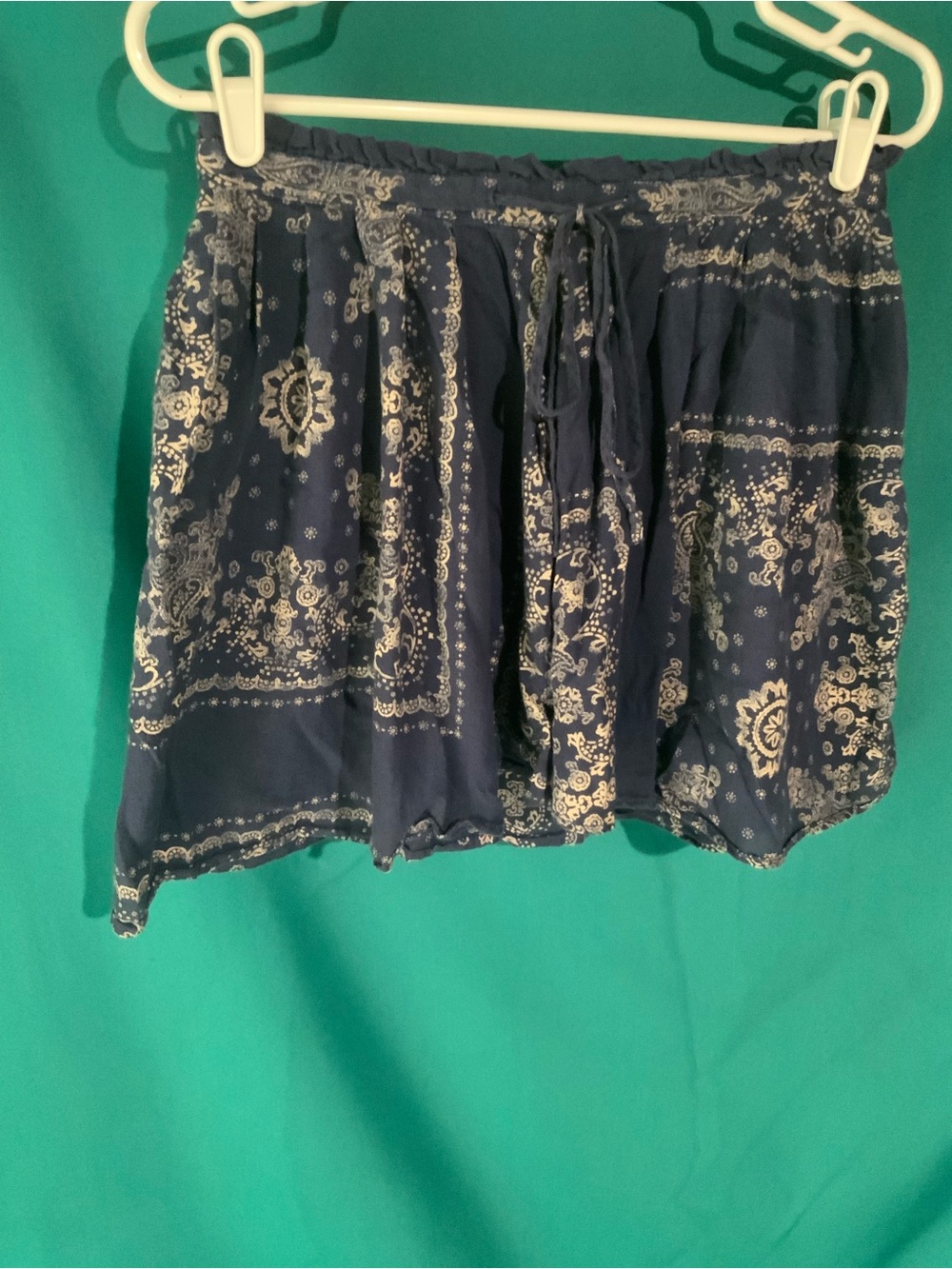 Limited Edition Ralph Lauren ‘Denim & Supply’ Navy/Cream Paisley Bandana Skirt